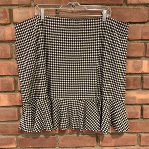 Plus size gingham skirt